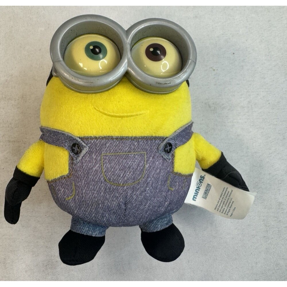 Illumination Minions Bob Plush Hard Eyes Thinkway Toys Despicable Me 6"